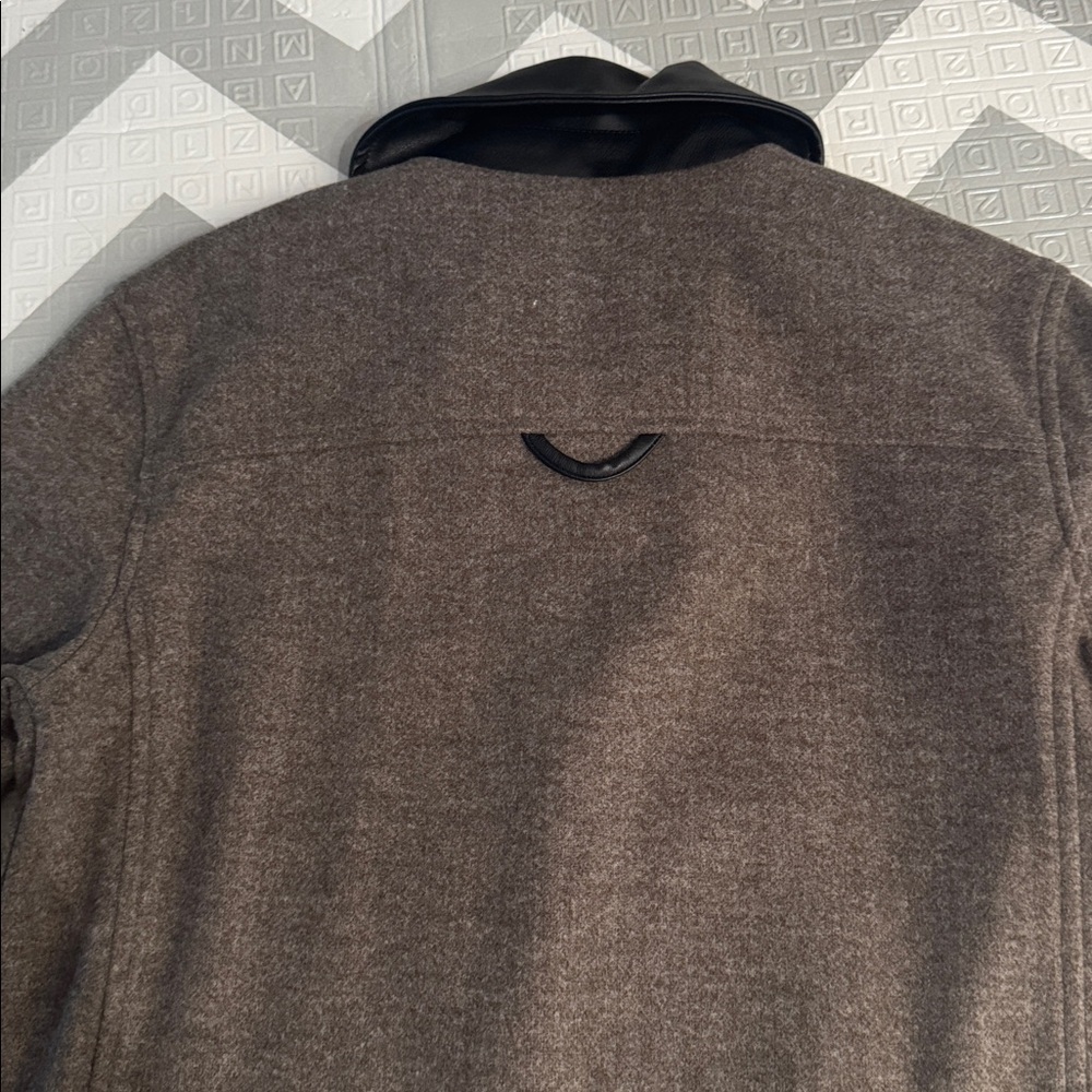 Bagatelle NY Wool Blend Jacket w Faux Leather Trim | Snap Front | Size S - Picture 6 of 8